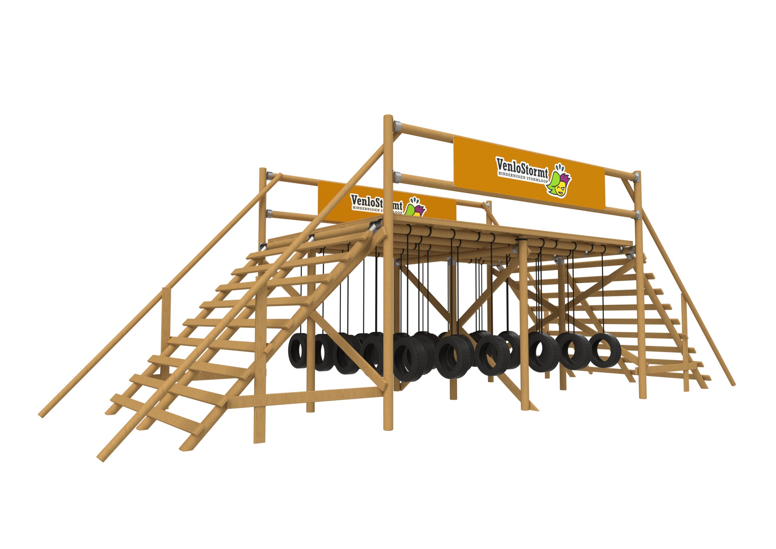 Sky Bridge met autobanden